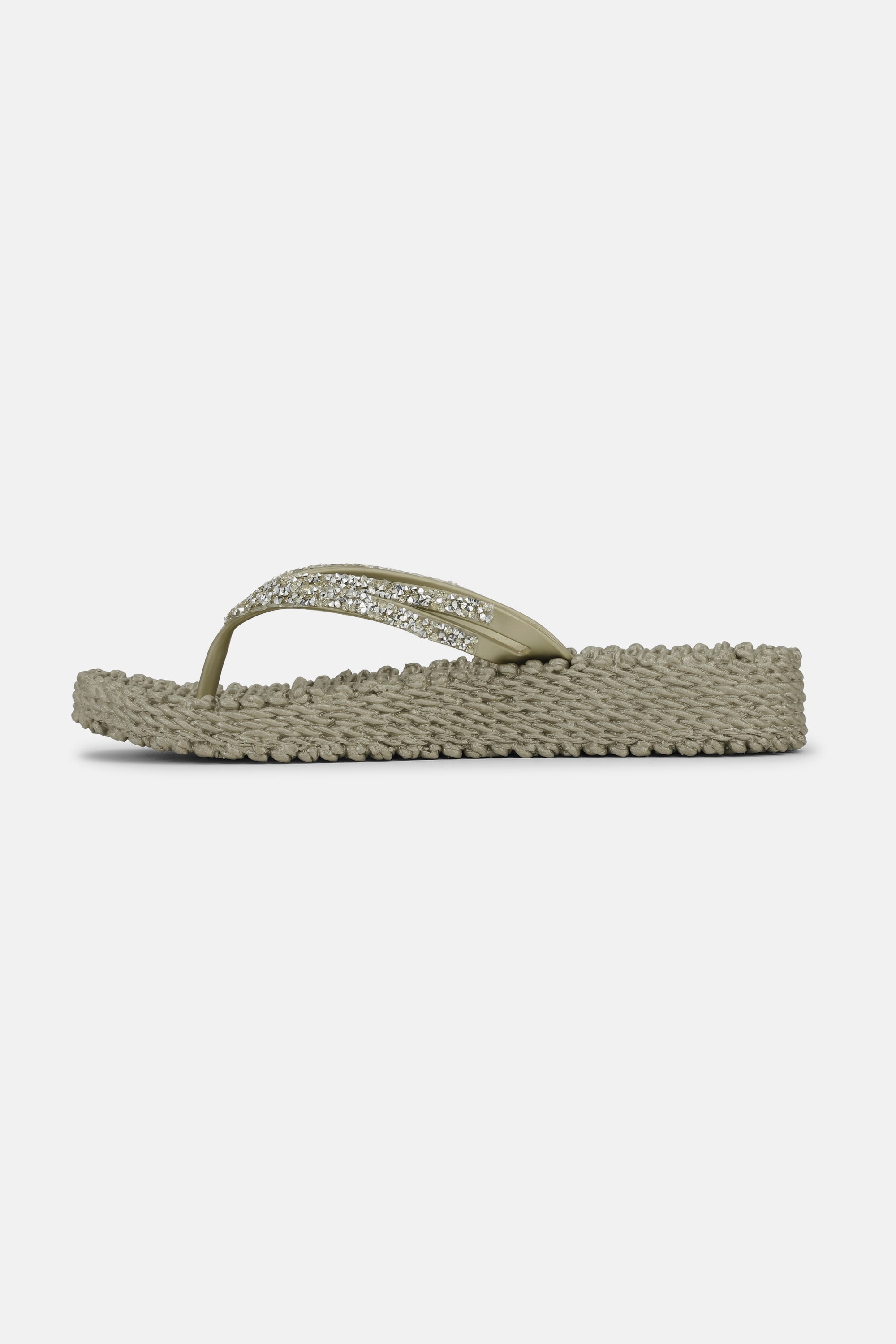 Platform Flip-flops Glitrende Steiner - Platin